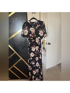 long sleeve plunging neckline dress Low Cut Dress Plunging Neckline – Urban House Fashion main image 0